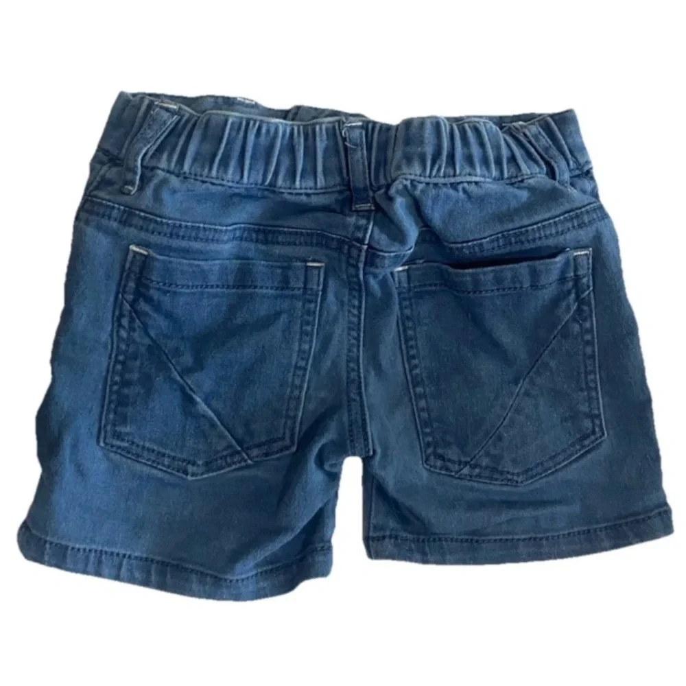 DKNY Girls Size 4 White Tank Top Blue Denim Shorts Set Donna Karen New York Kids